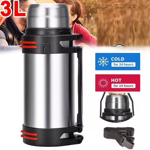 Large stainless steel flask - steel,