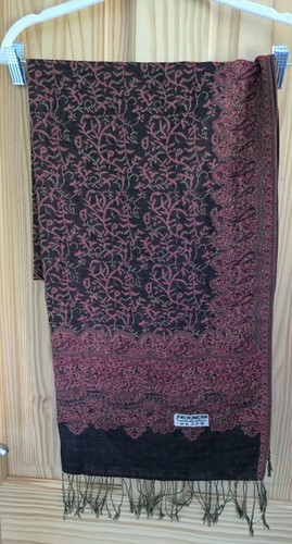 Red paisley pashmina style - pashmina,