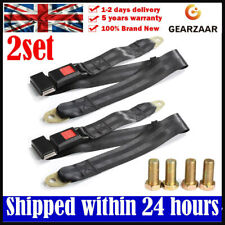 2Set Adjustable Seat Belt Car Truck Lap Belt Universal 2 Point Safety Travel UK