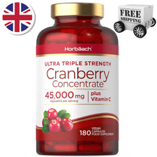 Cranberry Capsules 45,000 mg | High Strength Cranberry Extract with Vitamin C