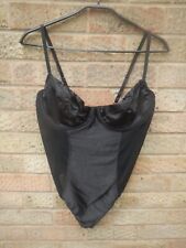 ANN SUMMERS BLACK THONG BODYSTOCKING /ONE PIECE SIZE 16/18