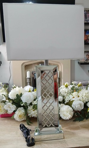 Large solid tall table lamp - table,