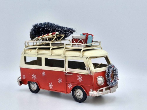 Christmas tin campervan model - tin,