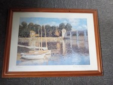 Alan Reed 1986 Framed Oil Painting 'The Bridge at Argenteuil' by Monet