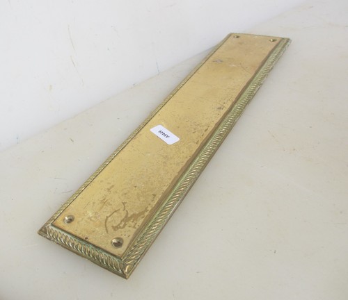 Vintage brass finger plate - brass,