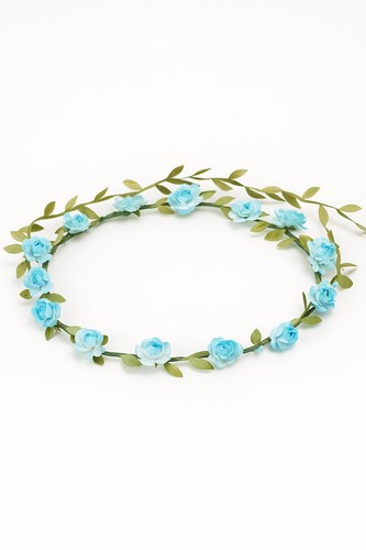 Turquoise flower crown - flower,