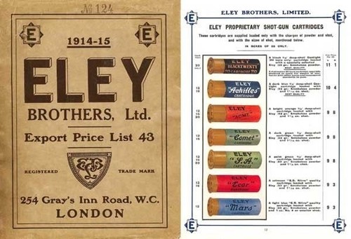 Eley 1914 brothers - 1914-15, ltd