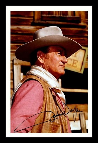 John wayne autograph signed - wayne,