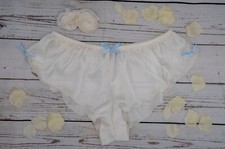 Bridal 'something blue' Silky Satin French Knickers wedding sexy bride Lingerie