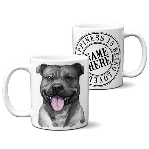 Personalised staffy mug - staffy, pet