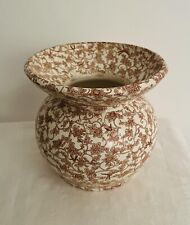Very rare Antique DOULTON large Bulbous Brown Transferware print China Vase