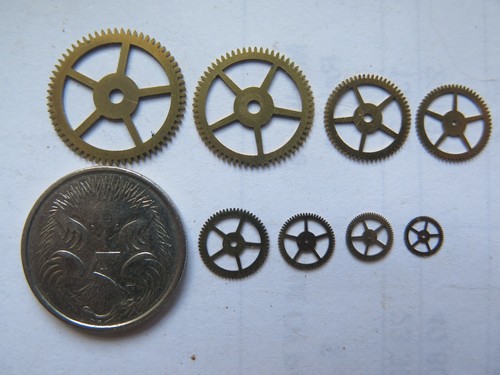 Pocket wrist watch brass cog - &,