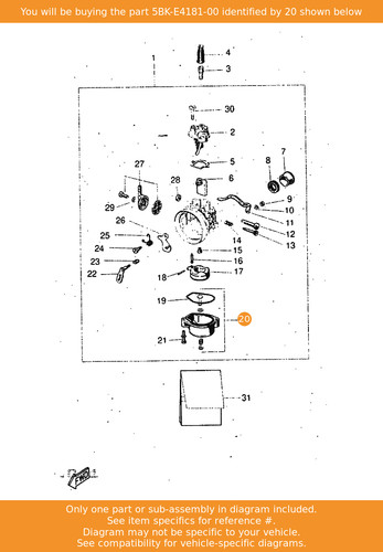 Yamaha body float chamber 1 - body,,