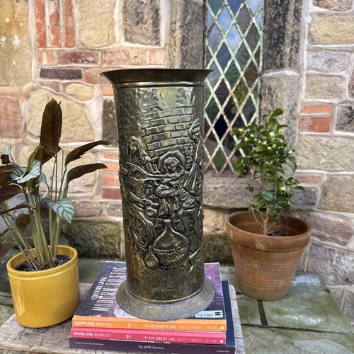 Vintage embossed brass - embossed,