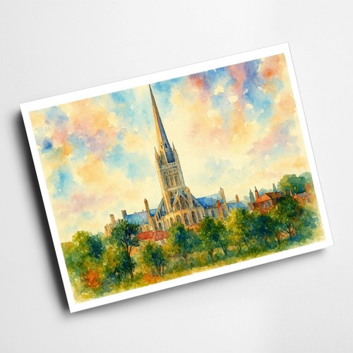 Print norwich cathedral - a4,