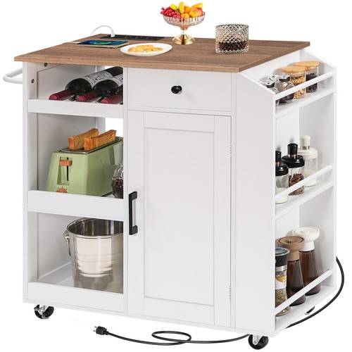 Kitchen island with power - with,