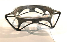 OSIRIS Vintage Art Nouveau Pewter & Glass Bonbon Dish