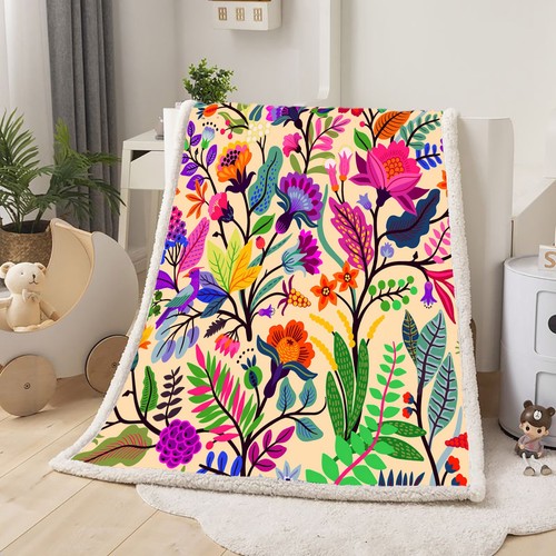 Florals bohemia faux - florals, fur