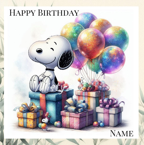 Personalised snoopy birthday - personalised,