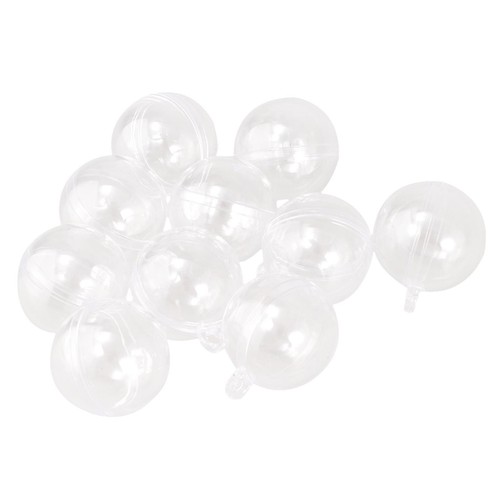 10pcs clear plastic bauble - 10pcs,