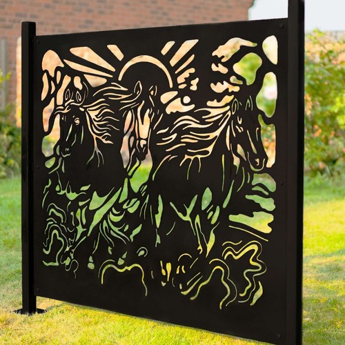 Steel garden fence - steel,