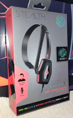 Black widow chat headset - black,