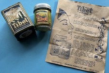 c1940/50s “TIBET SNOW” SKIN TONIC BOTTLE in ORIGINAL BOX + INSTRUCTION LEAFLET