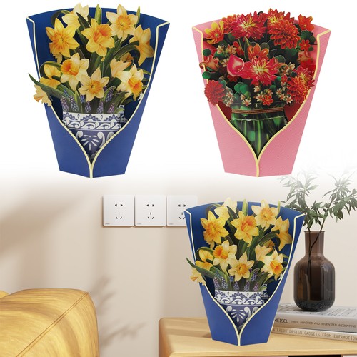 Pop flower greeting - pop,
