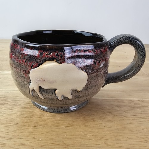 Wyoming pottery bison coffee - wyoming,