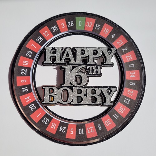 Personalised roulette cake - roulette,
