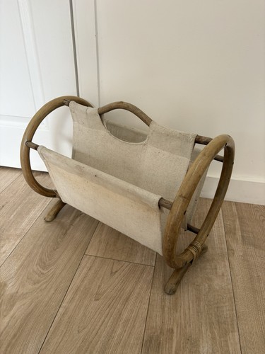 Vintage bamboo magazine rack - vintage,