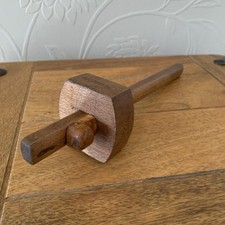 Vintage Adjustable Sliding Wooden Pegged  Marking Gauge 9” Carpentry Tool (G1-7)