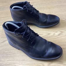 Men's Rockport TRUTECH Ankle Boots Black Leather Shoes UK Size 7 (E10)