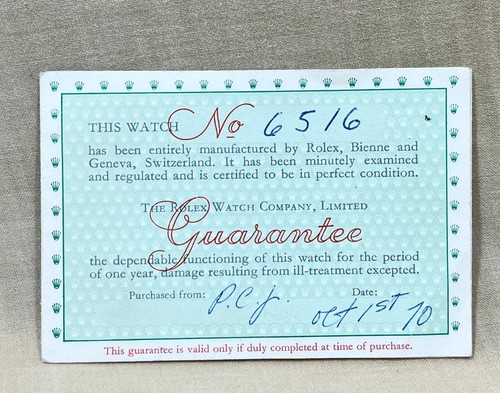 Rolex guarantee instructions - guarantee,