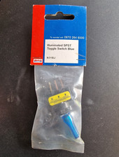2x Blue 12V illuminated On-Off Toggle Switch SPST  N31BJ Maplin