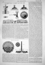 Old Print 1866 Webb System Making Cast Steel Tires Brick Kilns Machinery 19th