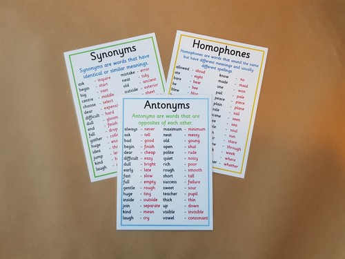 Synonyms antonyms homophones - synonyms,,