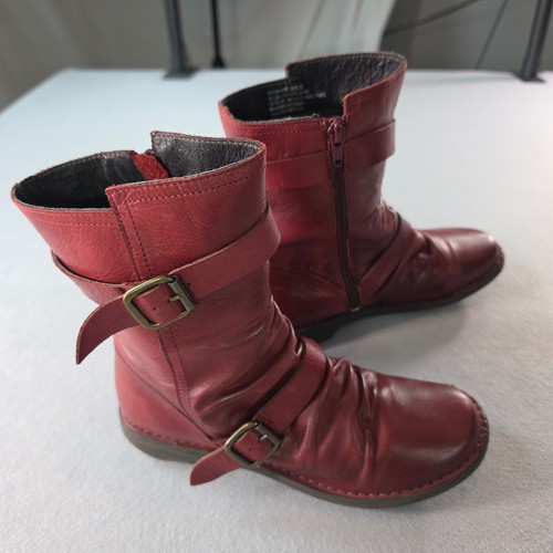 Pasha wide red leather slouch - pasha-wide,