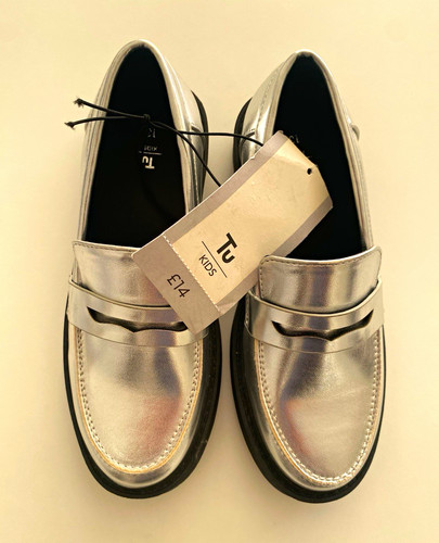 Girls silver shoes size - girls,
