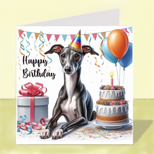 Whippet dog birthday - whippet,