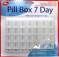 Weekly 28 Day Tablet Pill Box