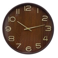 Dark Wood Round Wall Clock |