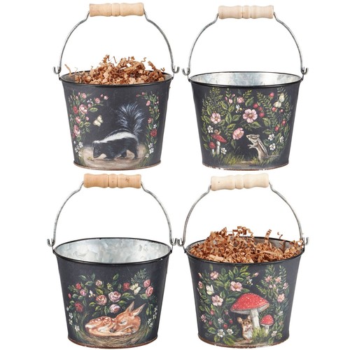 Woodland animal bucket - animal, set
