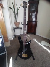Ian Hill Euro4LX Spector Bass Guitar Black Used with bespoke flightcase.