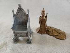 Britains metal coronation model of Queen Elizabeth II and a coronation throne