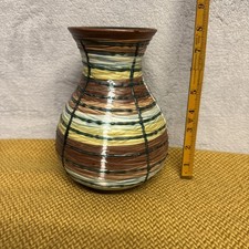 Vintage West Germany MCM 70s - Bay Keramik Pottery Multicolour Vase 531/20 - 8”