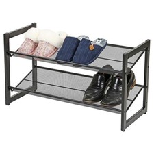 Shoe Rack 2 Tier Stackable Storage Organiser Hallway Tidy Wardrobe Space Saver
