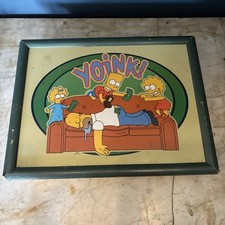 Rare Vintage The Simpsons Tv Dinner Cushioned Tray 1990's
