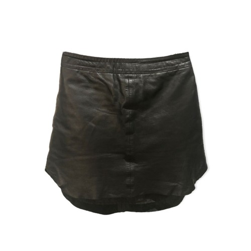 100 leather mini skirt w - mini,
