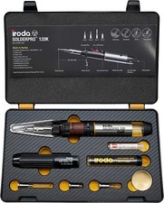 Gas Soldering Iron Kit Solderpro 120K Pro Iroda Refillable Butane Torch 30w-125w